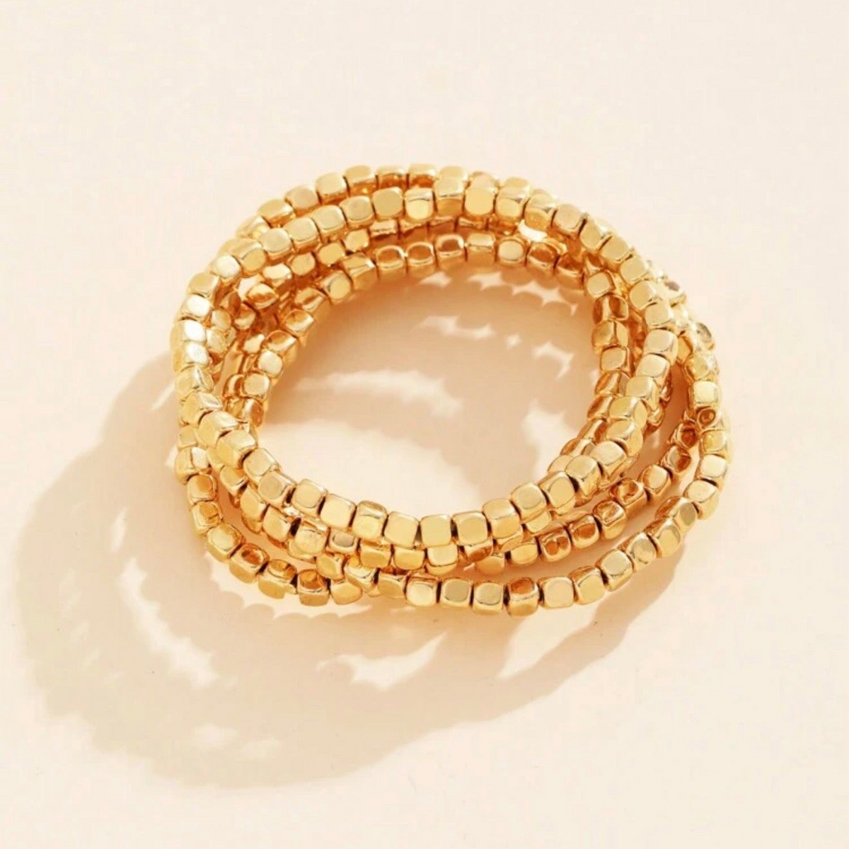 Beautiful Gold Glimmer Bead Bracelets