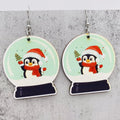 Adorable Vintage Wood Christmas Earrings