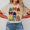 Hello Fall Pumpkin & Bows - Tee