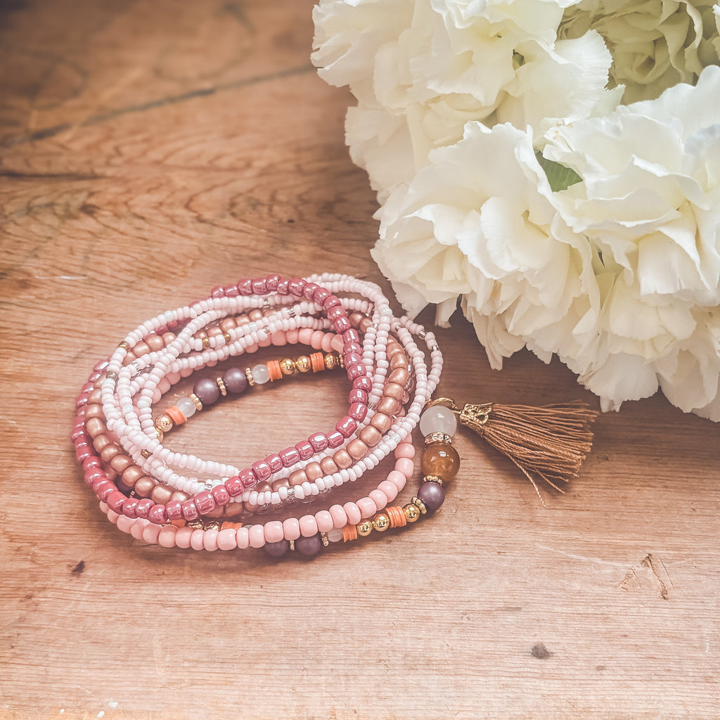 Beautiful Pink Bracelet Set