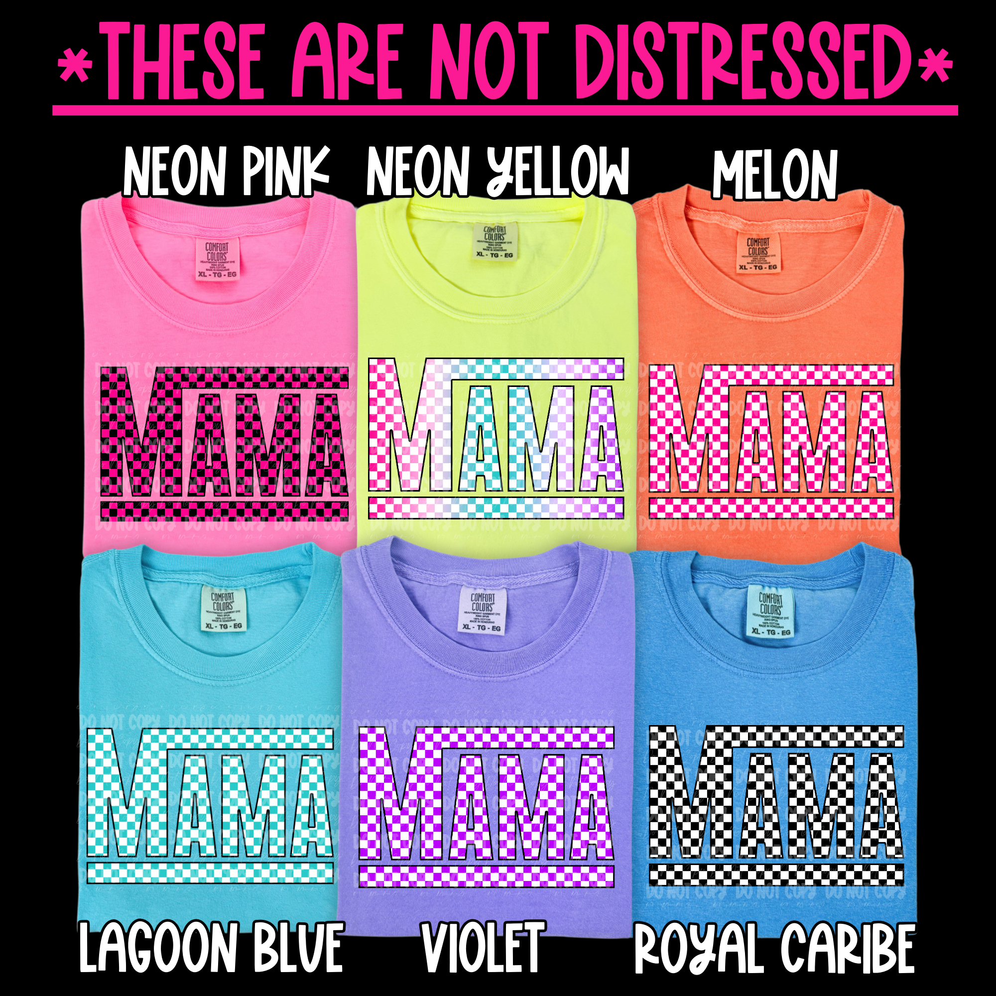 Purple & White Mama Checkered - Tee