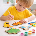 Wood Dinosaur Kit – Laser Cut Wood Craft Set of 5 | Kids Painting Activity