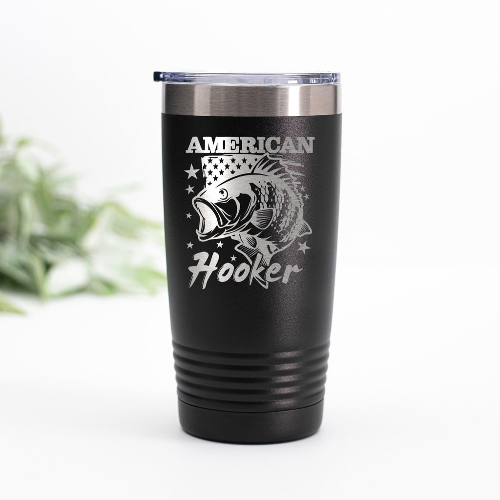 Funny Fishing Tumbler | Insulated Stainless Steel Coffee Mug With Spill Resistant Lid