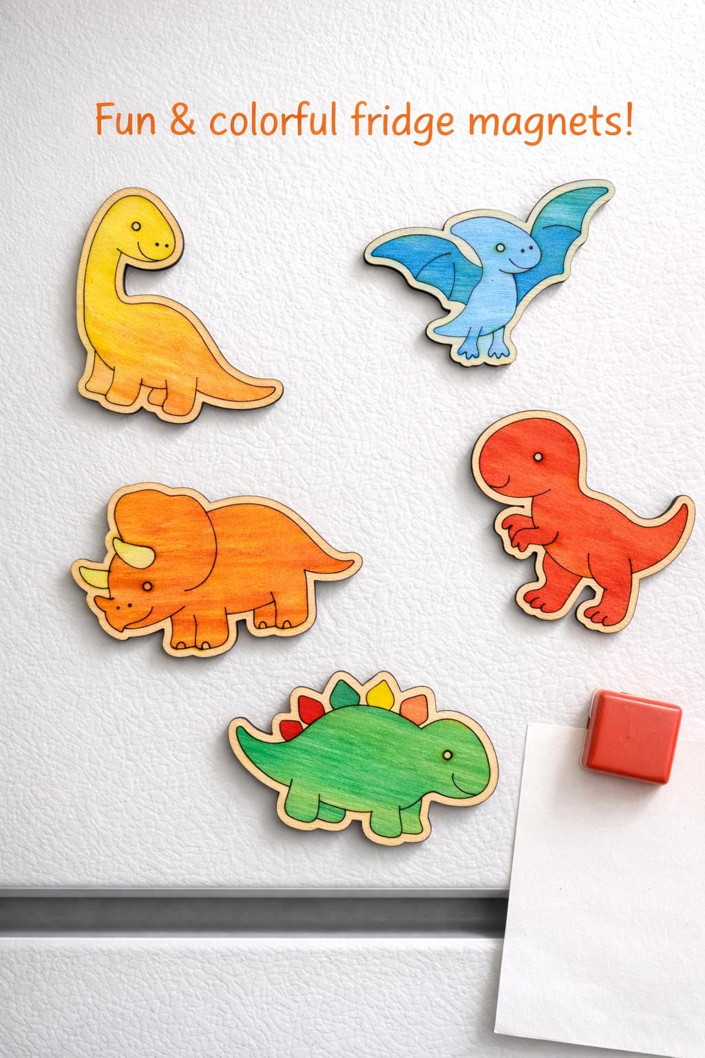 Wood Dinosaur Kit – Laser Cut Wood Craft Set of 5 | Kids Painting Activity