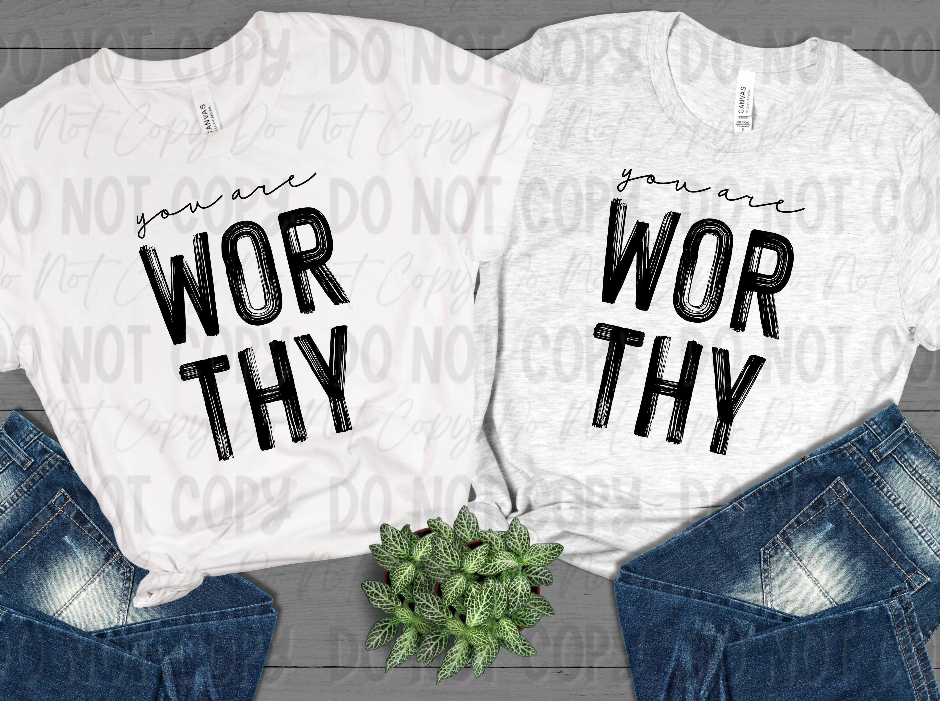 You Are Worthy - Black Design - Tee