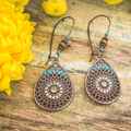 Copper Boho Drop Earrings