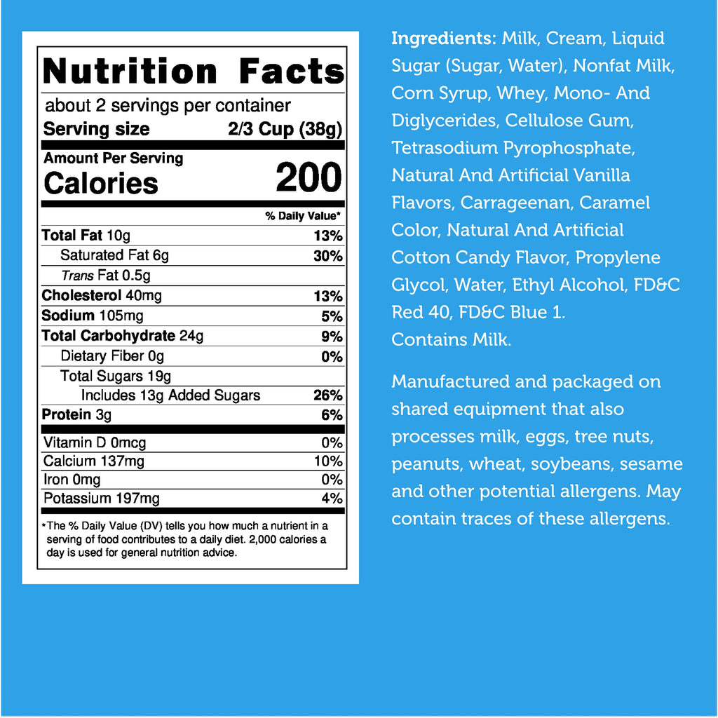 Freeze Dried Ice Cream That Does Not Melt (Bits) Cotton Candy Mix