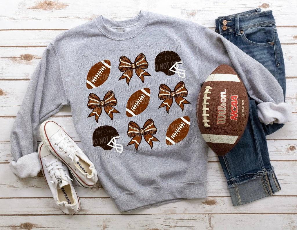 Football | Bows | Helmets | Sweatshirt OR Hoodie