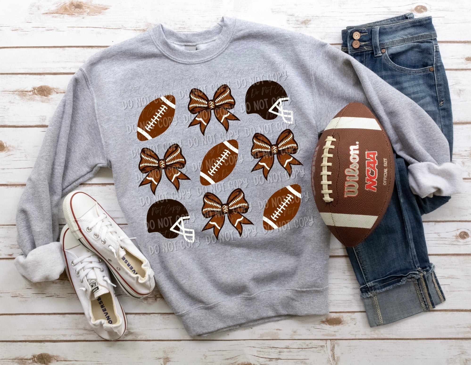 Football | Bows | Helmets | Sweatshirt OR Hoodie