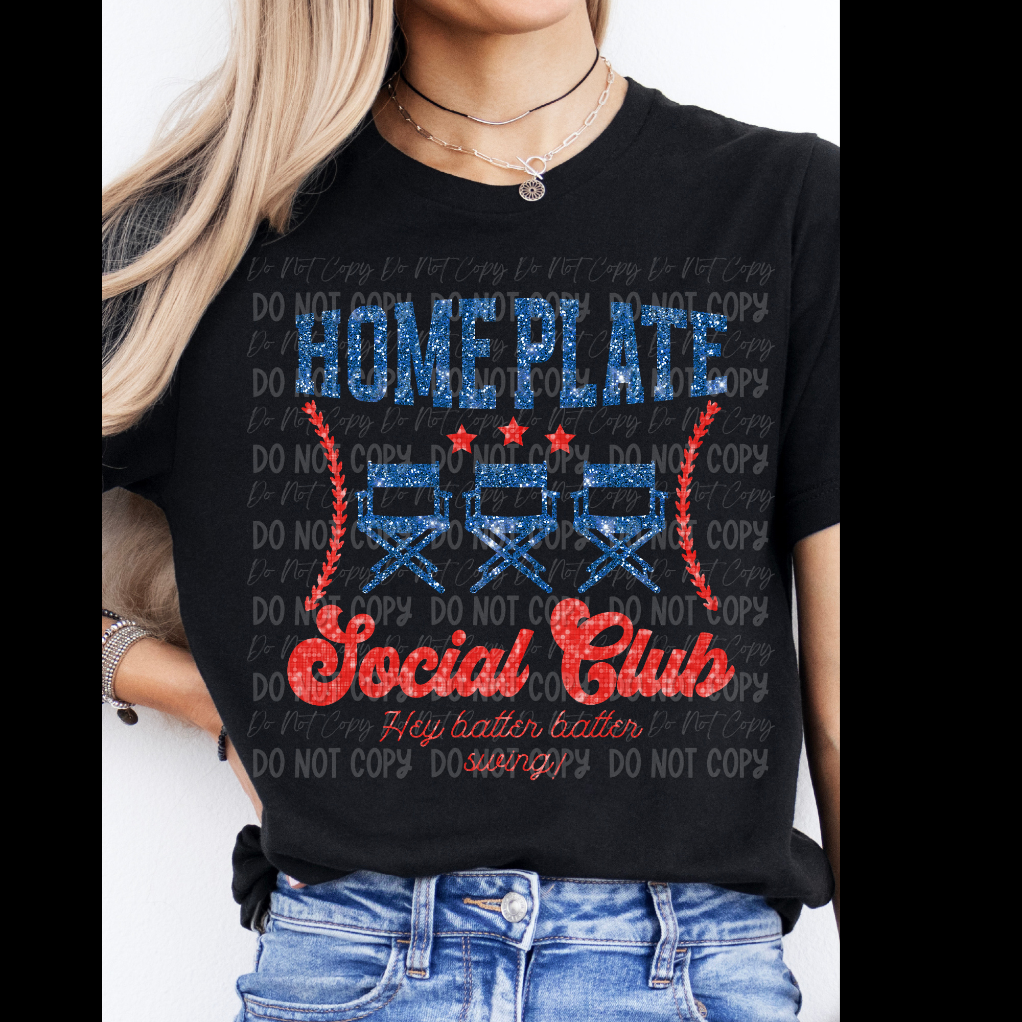 Home Plate Social Club || Faux Glitter || Tee