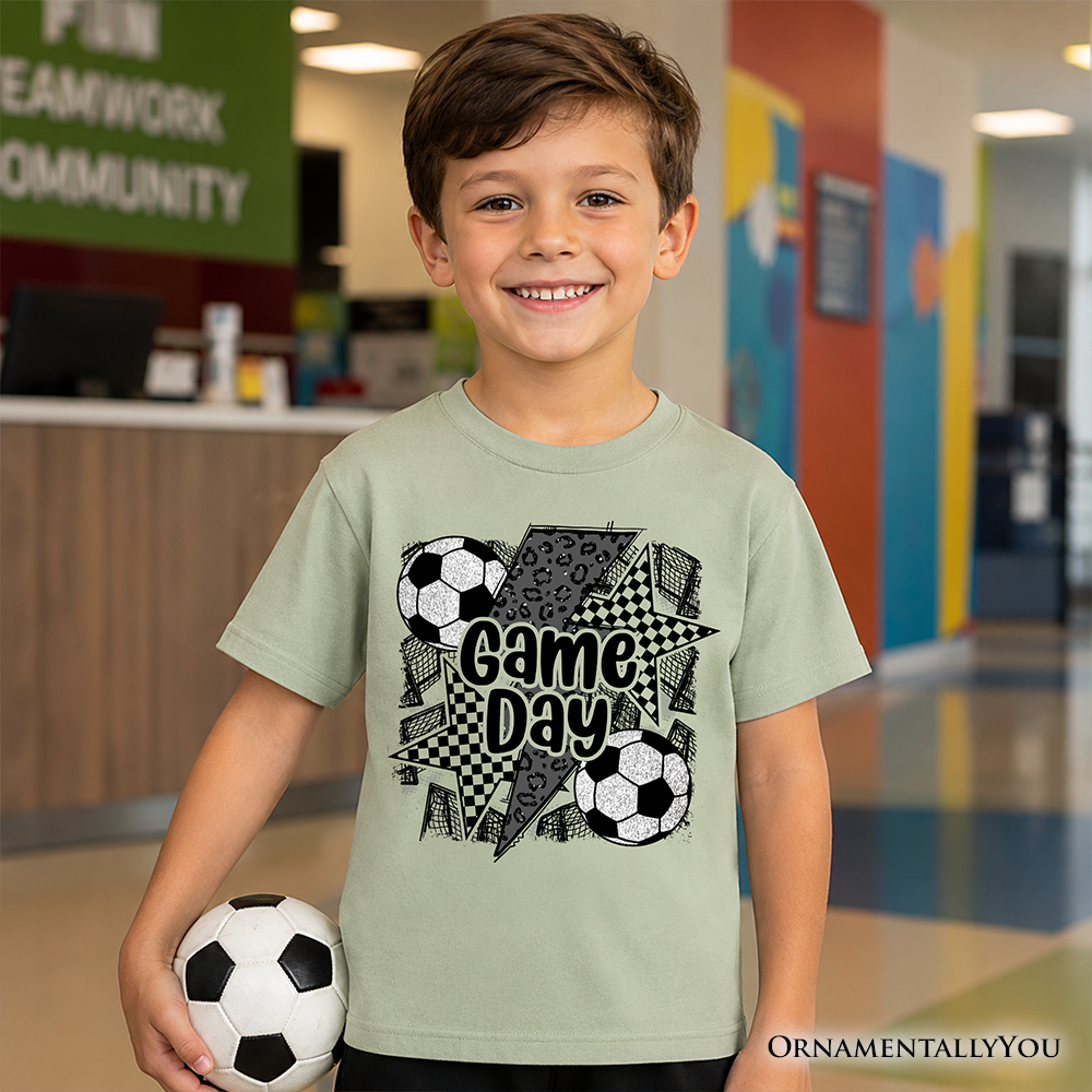 Kids Soccer Game Day T-Shirt, Coquette Sports Youth Tee