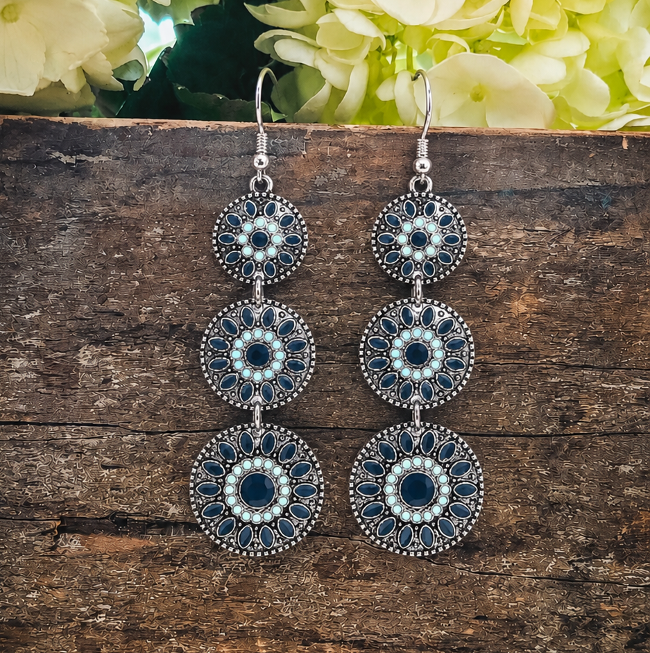 Beautiful Blue Drop Earrings