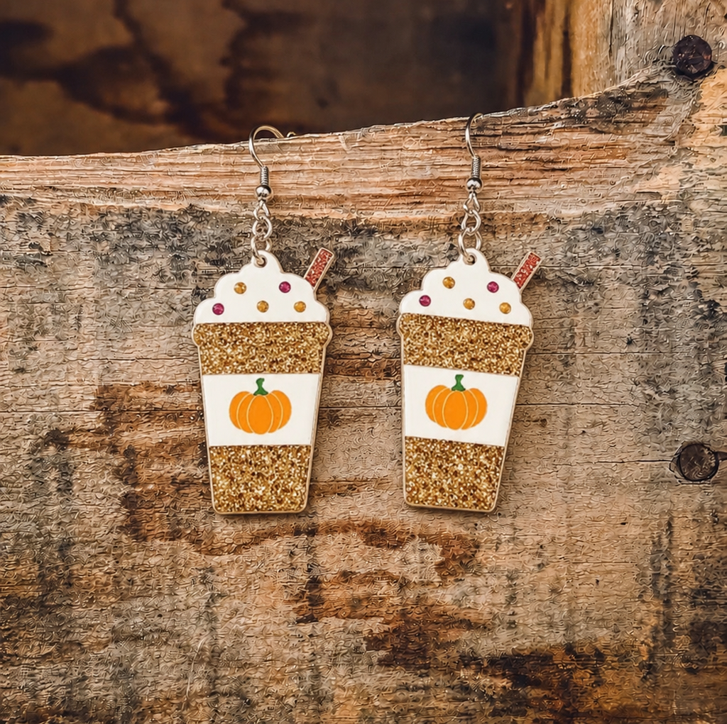 Pumpkin Spice Latte Earrings