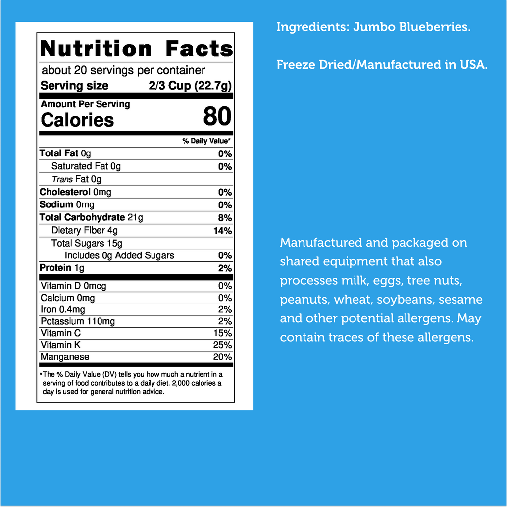 Freeze Dried JUMBO Blueberries