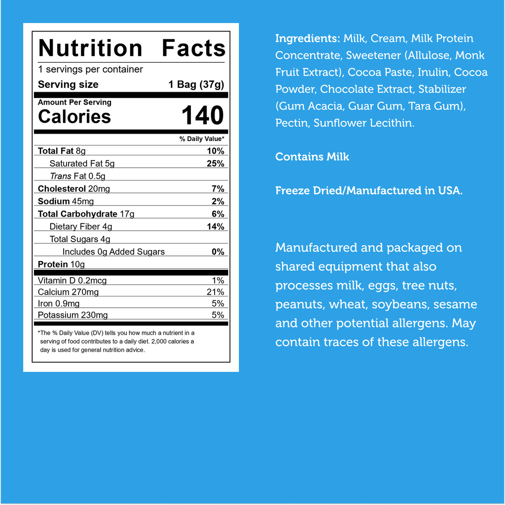 Freeze‑Dried Protein Ice Cream (Zero Added Sugar) — Chocolate