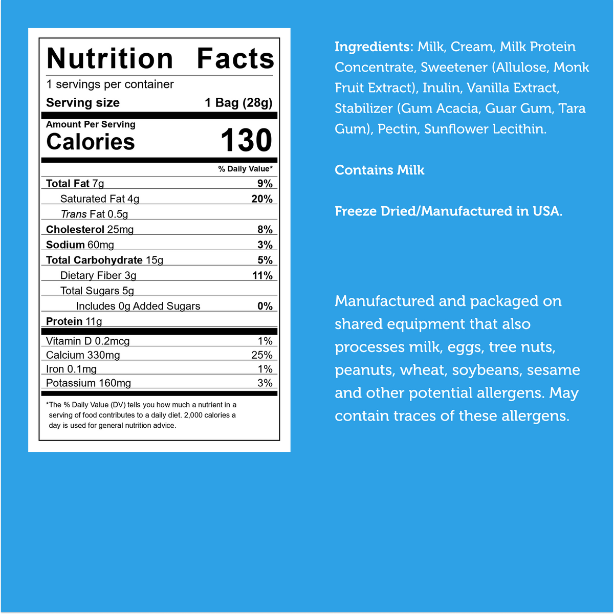 Freeze‑Dried Protein Ice Cream (Zero Added Sugar) — Vanilla