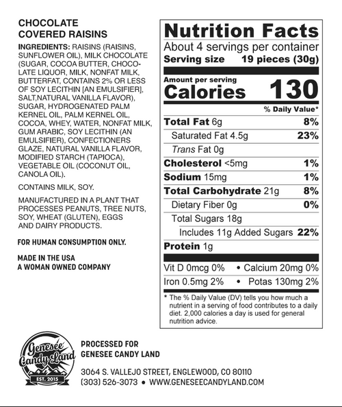Bighorn Sheep Droppings (Chocolate Covered Raisins)