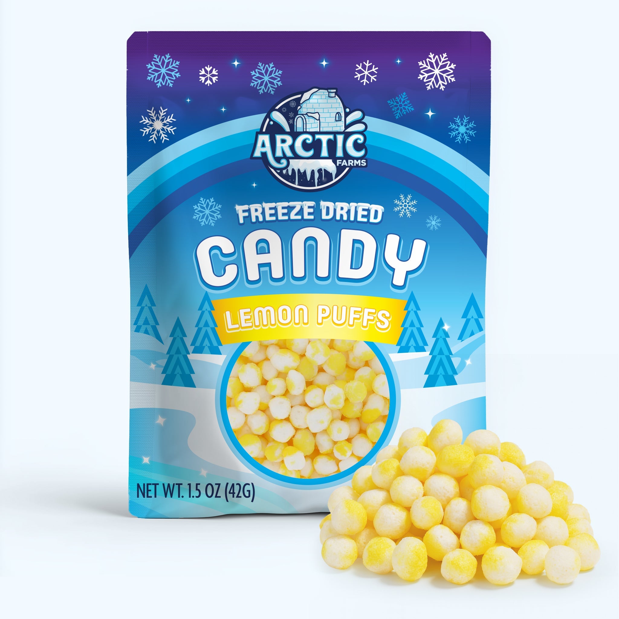 Freeze Dried Lemon Puffs Candies