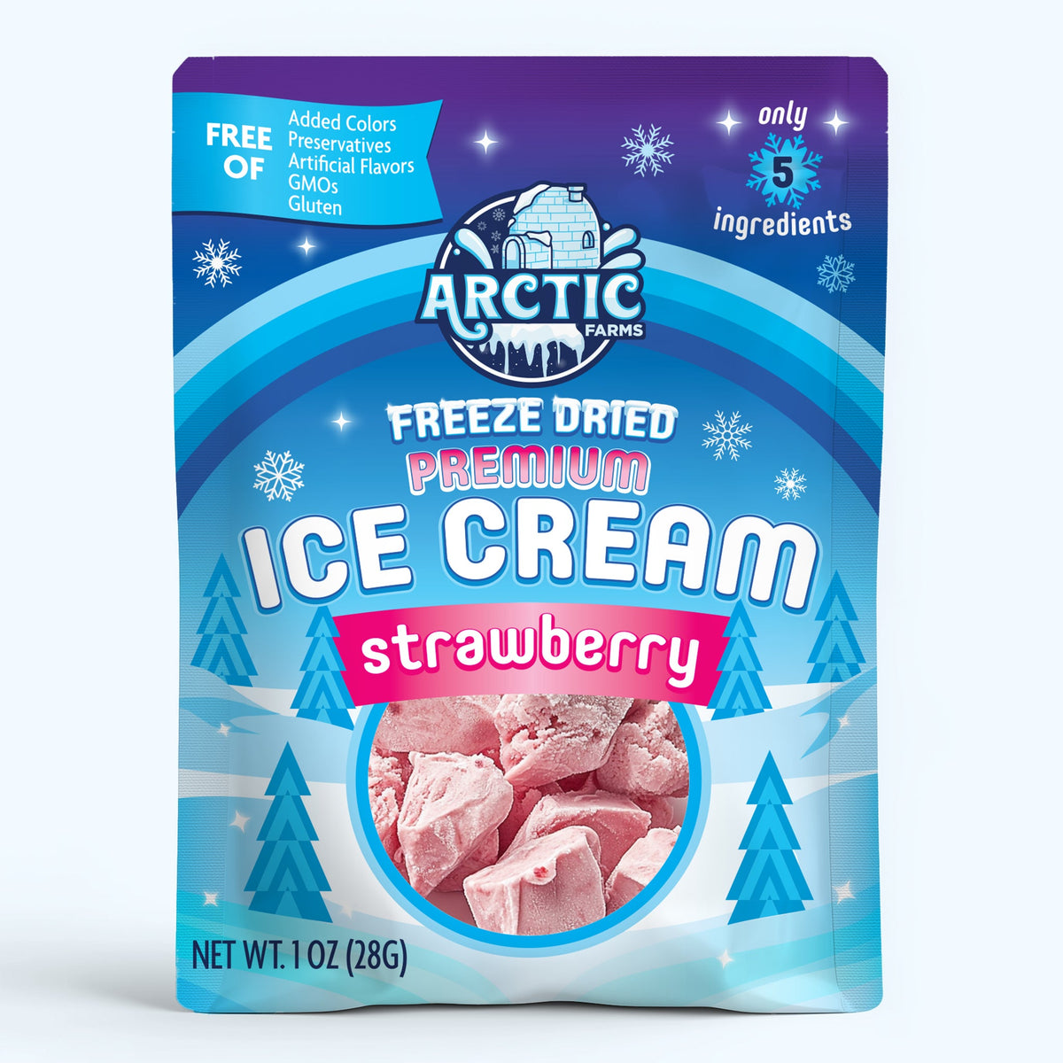 PREMIUM Freeze Dried Ice Cream * Only 5 Ingredients * Strawberry