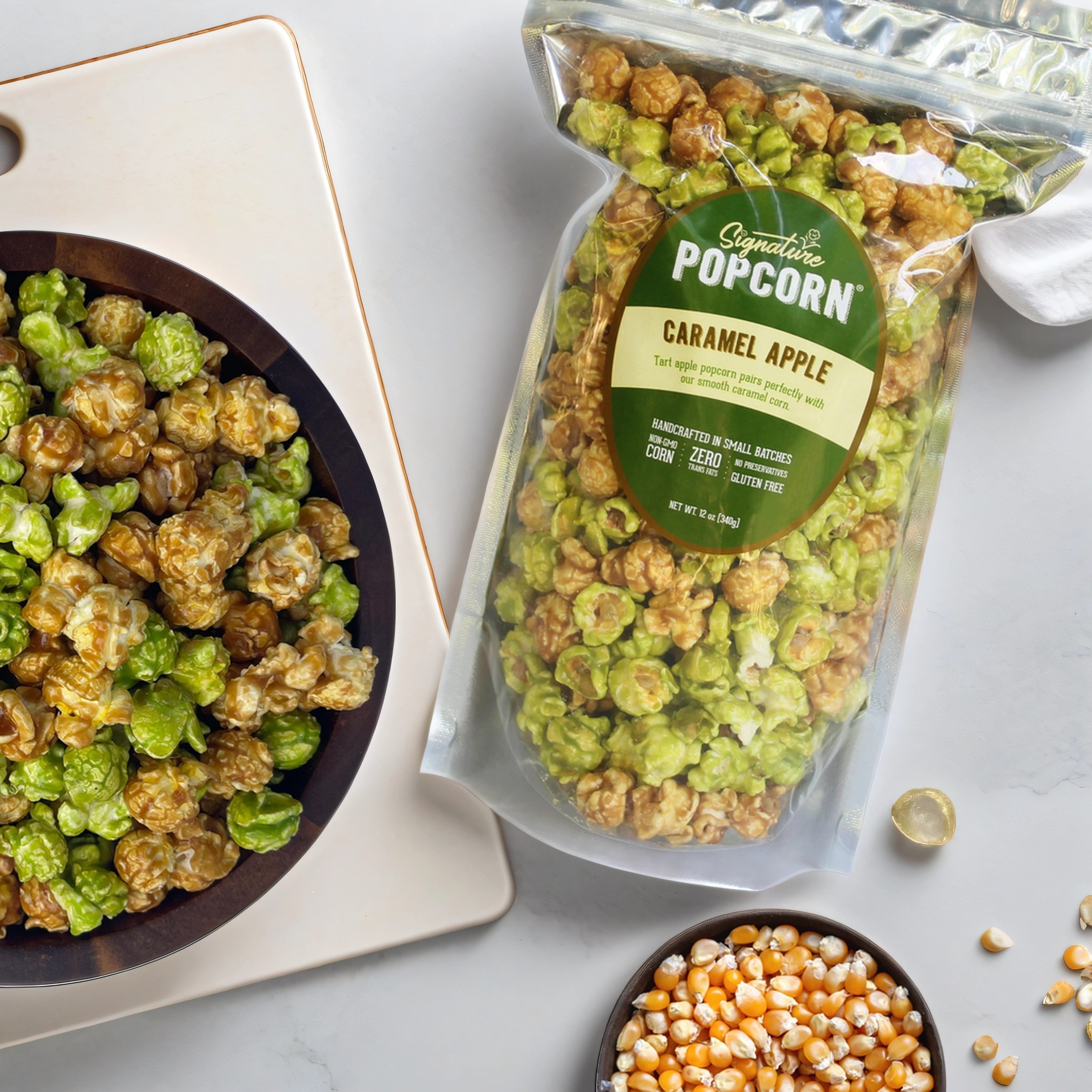 Large Gourmet Caramel Apple Popcorn Bag