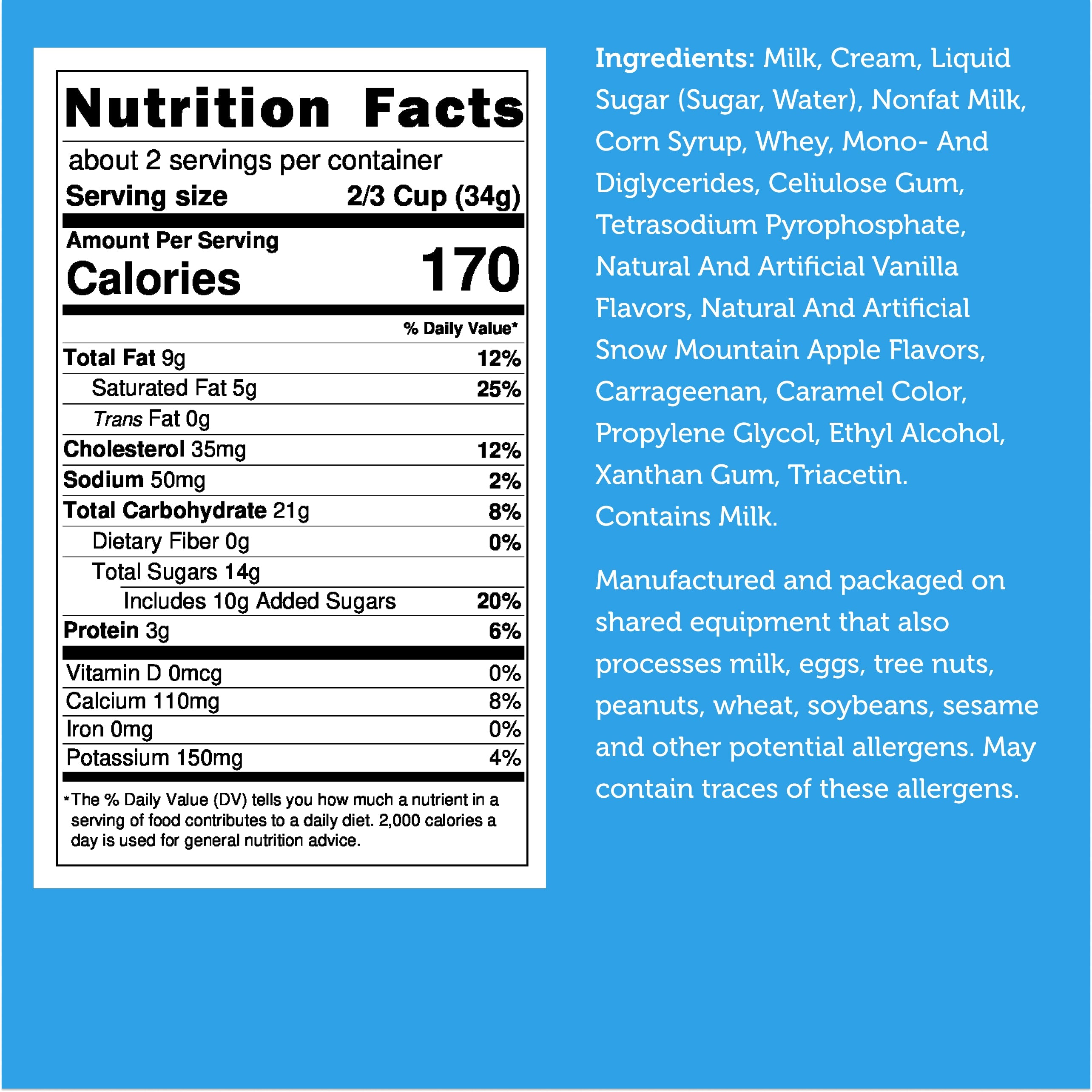 Freeze Dried Ice Cream That Does Not Melt (Bits) Snow Mountain Apple