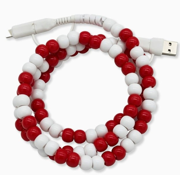 CHRISTMAS HOLIDAY BEADED 4-IN-1 FAST CHARGING CABLE - GREAT STOCKING STUFFER