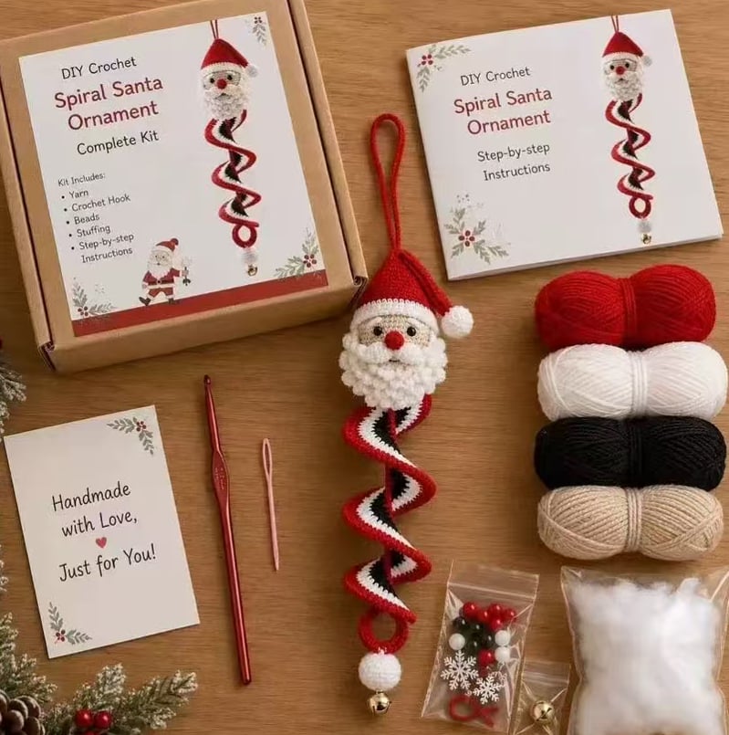 PREORDER ITEM (SEE DETAILS) - DIY HOLIDAY SPIRAL ORNAMENT CROCHET CRAFT PROJECTS