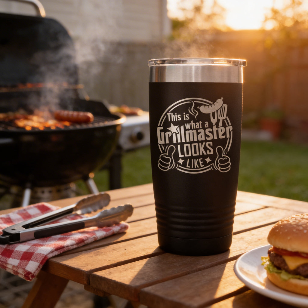 Grillmaster Tumbler - Insulated Stainless Steel Double Wall Tumbler For BBQ Gift