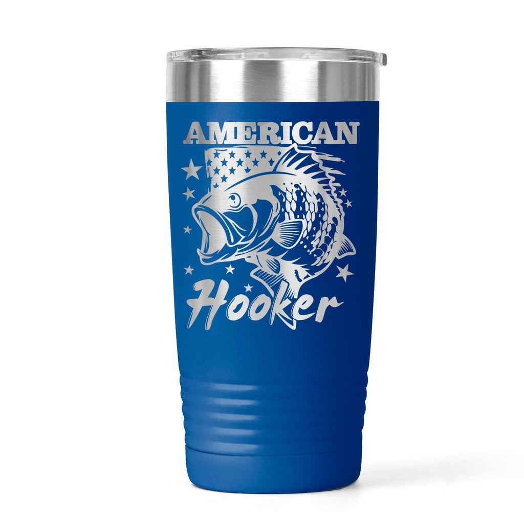 Funny Fishing Tumbler | Insulated Stainless Steel Coffee Mug With Spill Resistant Lid