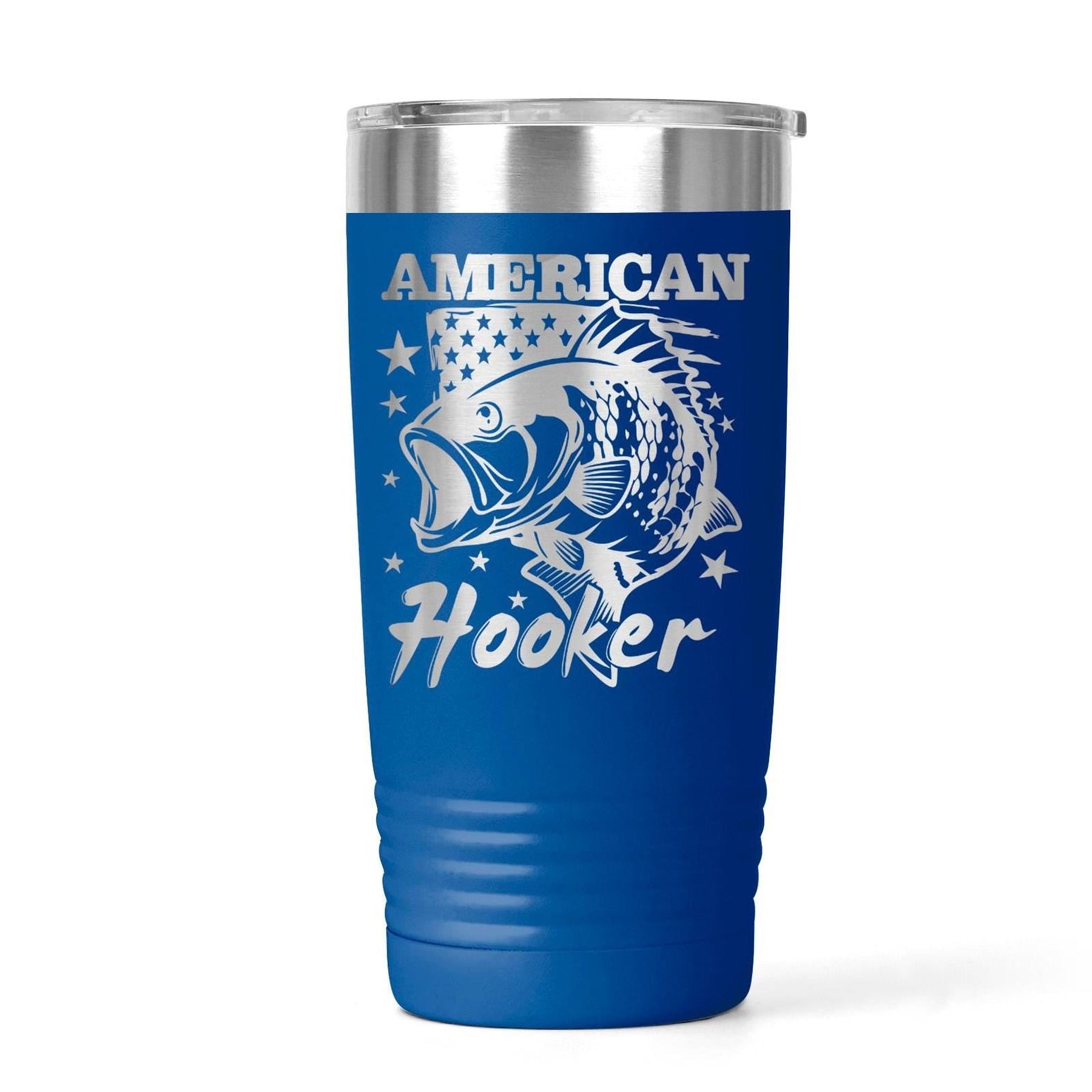 Funny Fishing Tumbler | Insulated Stainless Steel Coffee Mug With Spill Resistant Lid
