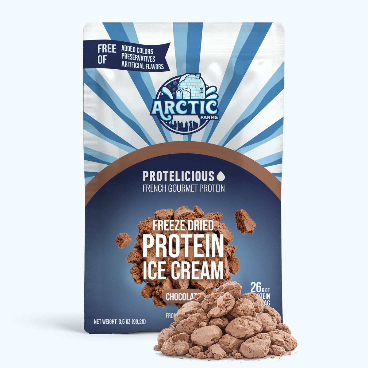 Freeze‑Dried Protein Ice Cream (Zero Added Sugar) — Chocolate