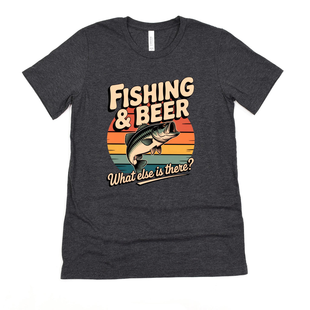 Fishing Beer T-Shirt - Bella Canvas Tee With Graphic Fishing Shirt Design