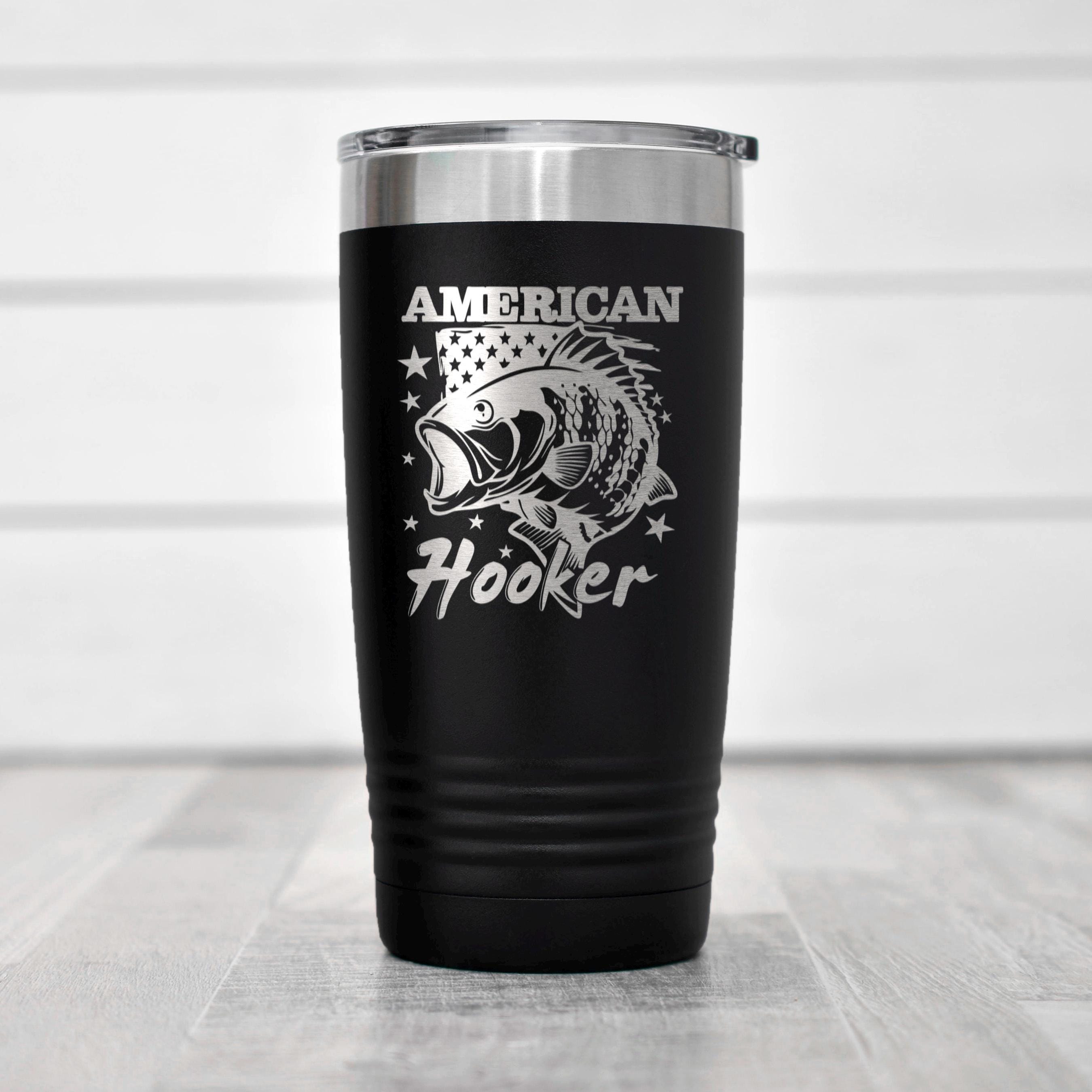 Funny Fishing Tumbler | Insulated Stainless Steel Coffee Mug With Spill Resistant Lid