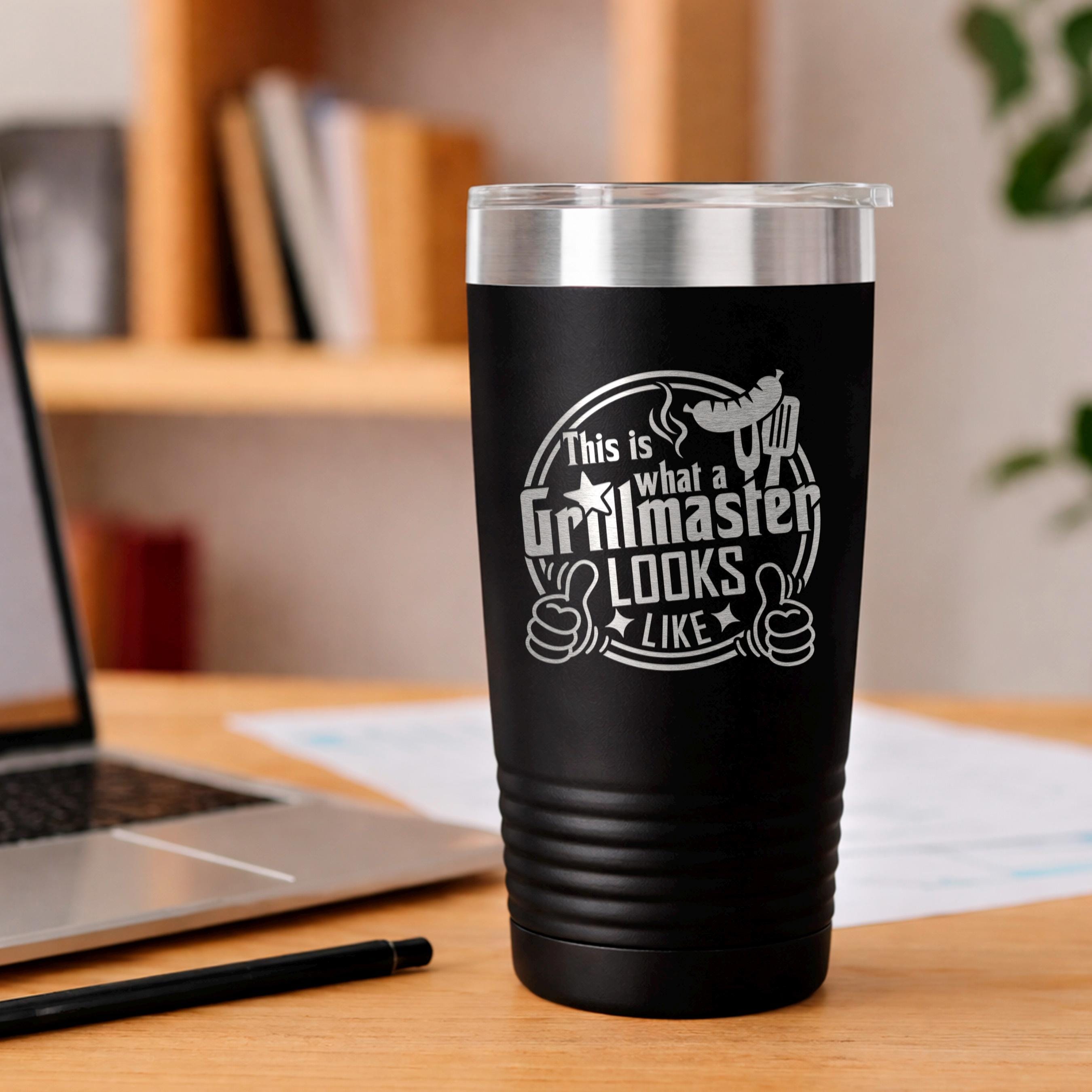 Grillmaster Tumbler - Insulated Stainless Steel Double Wall Tumbler For BBQ Gift
