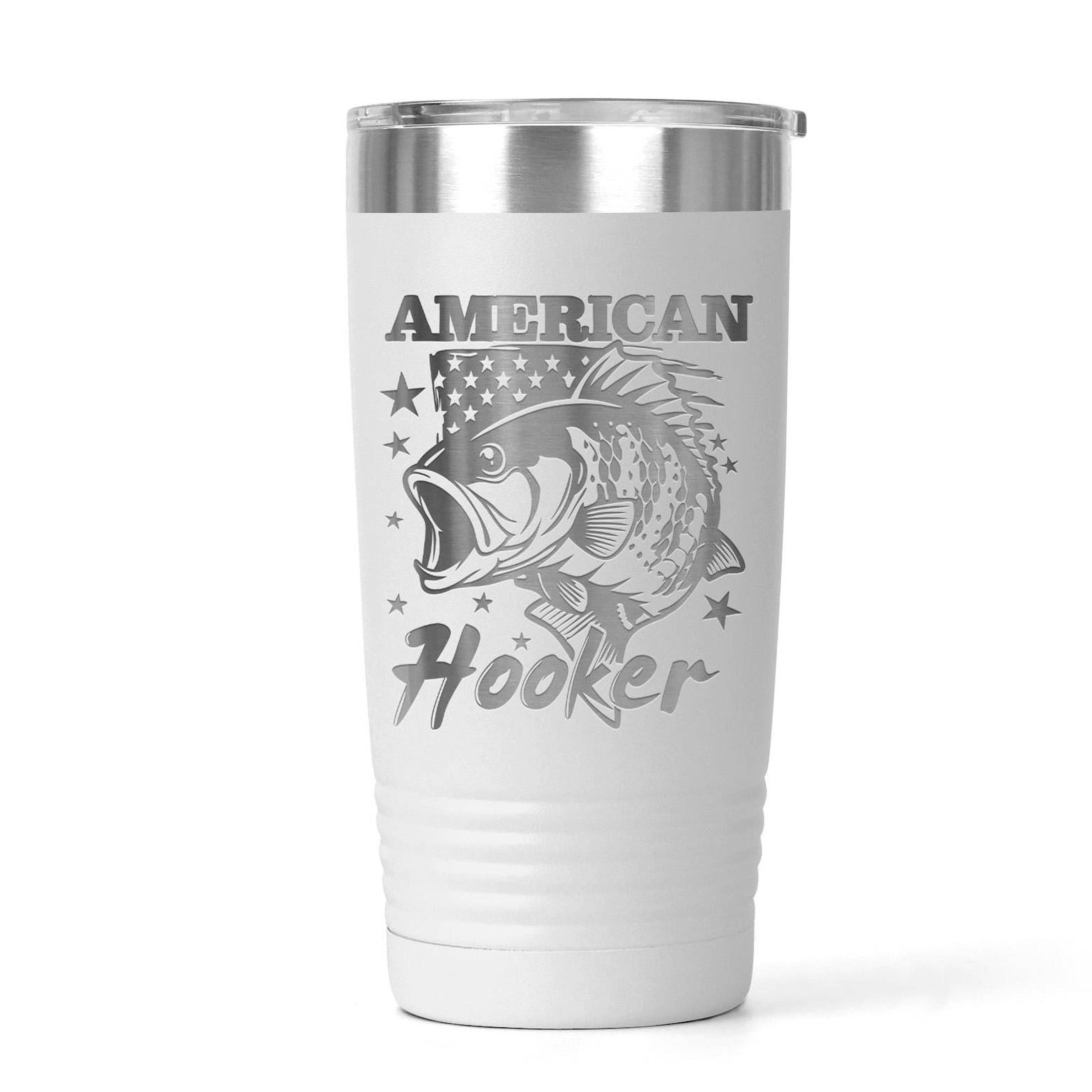 Funny Fishing Tumbler | Insulated Stainless Steel Coffee Mug With Spill Resistant Lid
