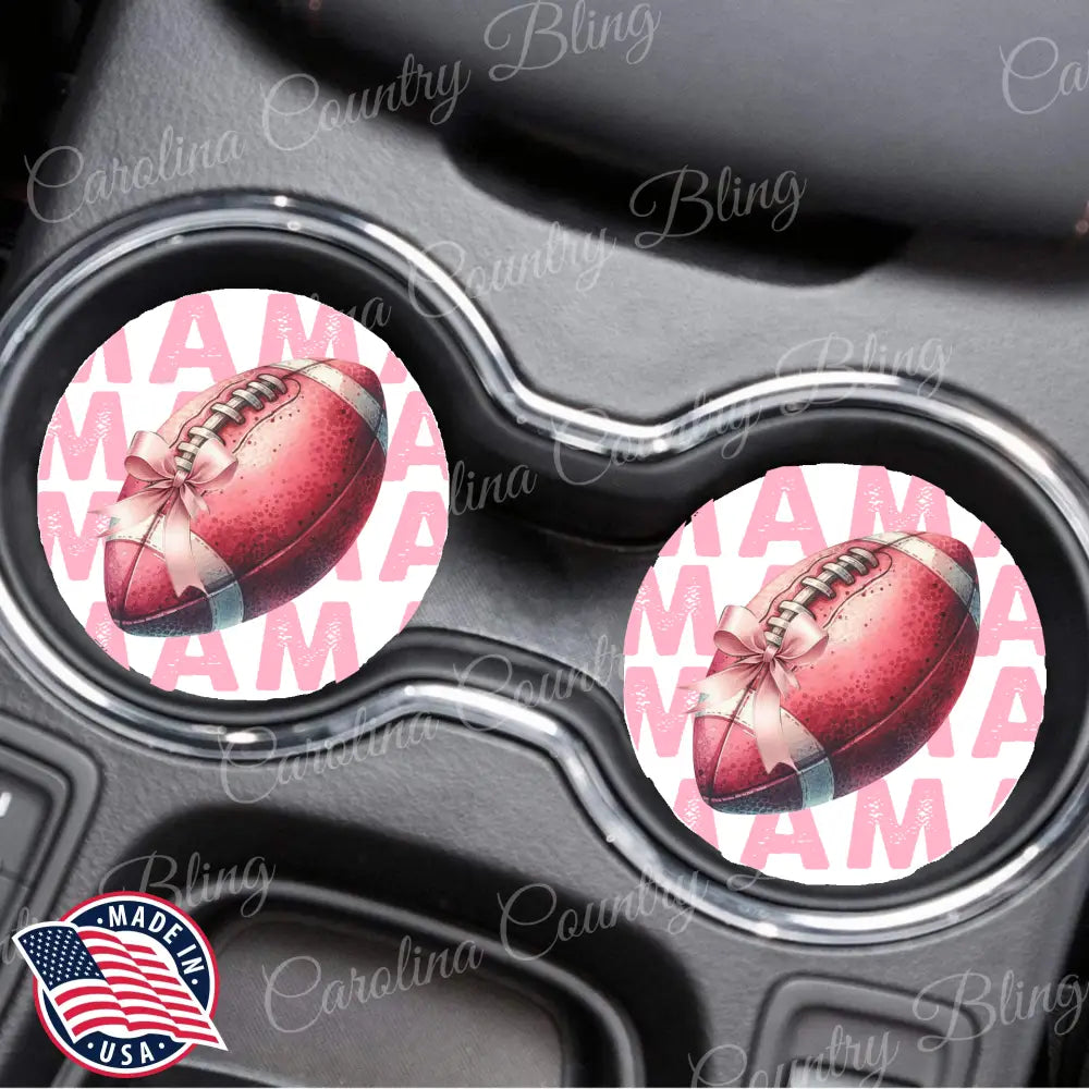 Football Mama - Car Coasters