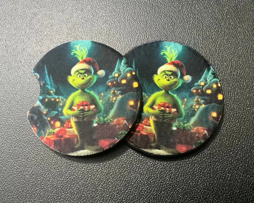 Having A Grinch-Mas - Car Coasters