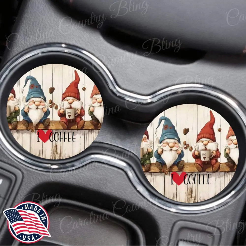 I Love Coffee - Car Coasters