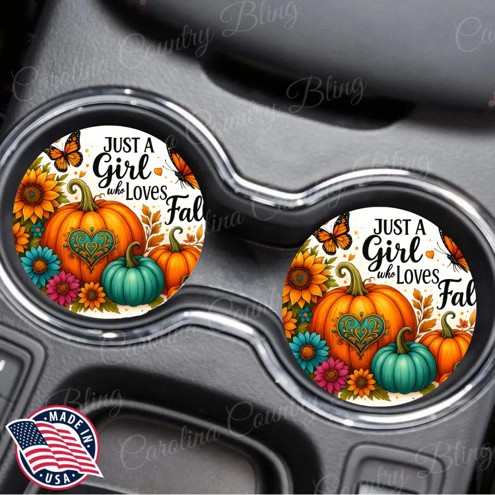 I Love Fall - Car Coasters