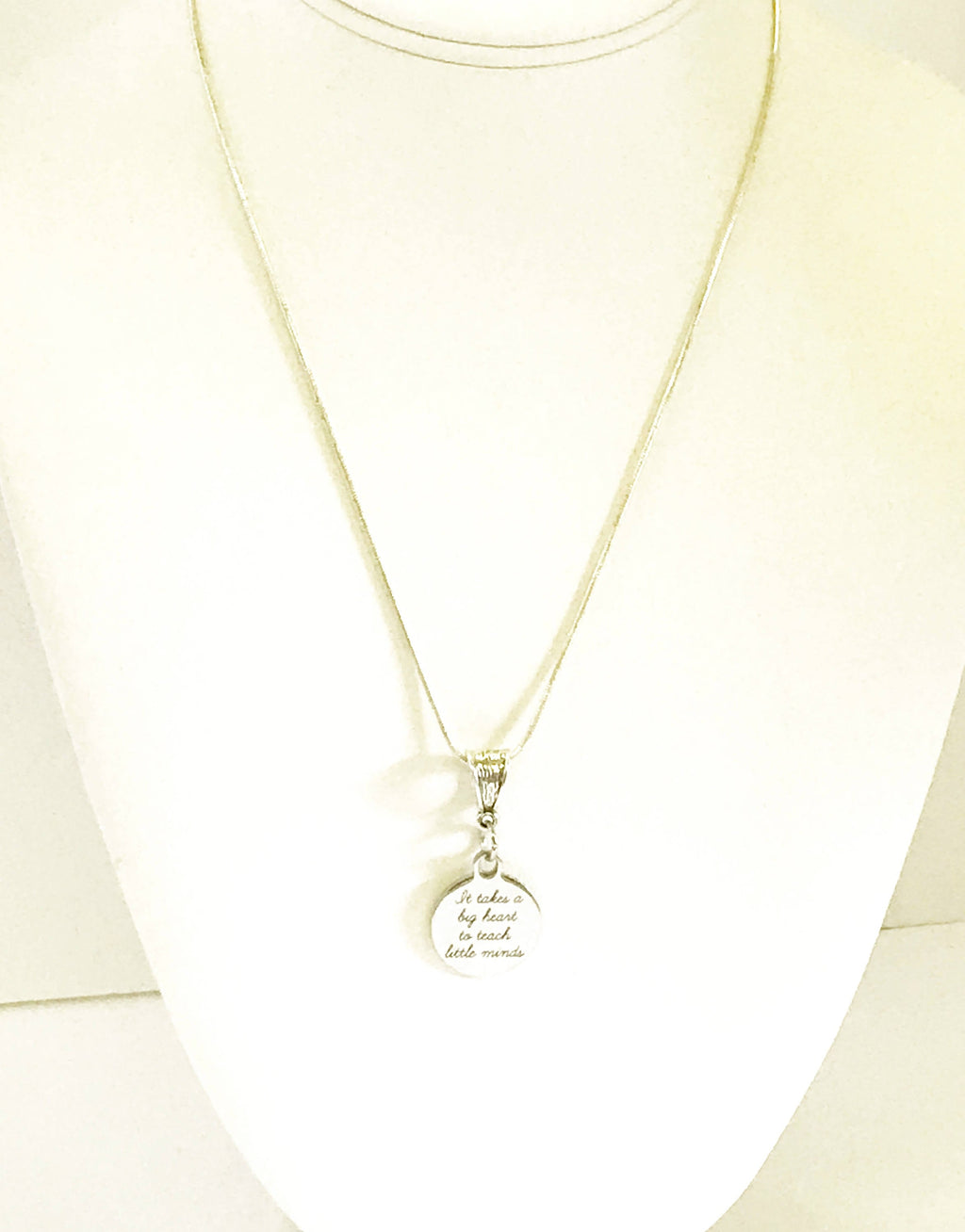 It Takes A Big Heart To Teach Little Minds Necklace, Back To School Teacher Gift, New Teacher Gift for Her, Teacher Appreciation Gift