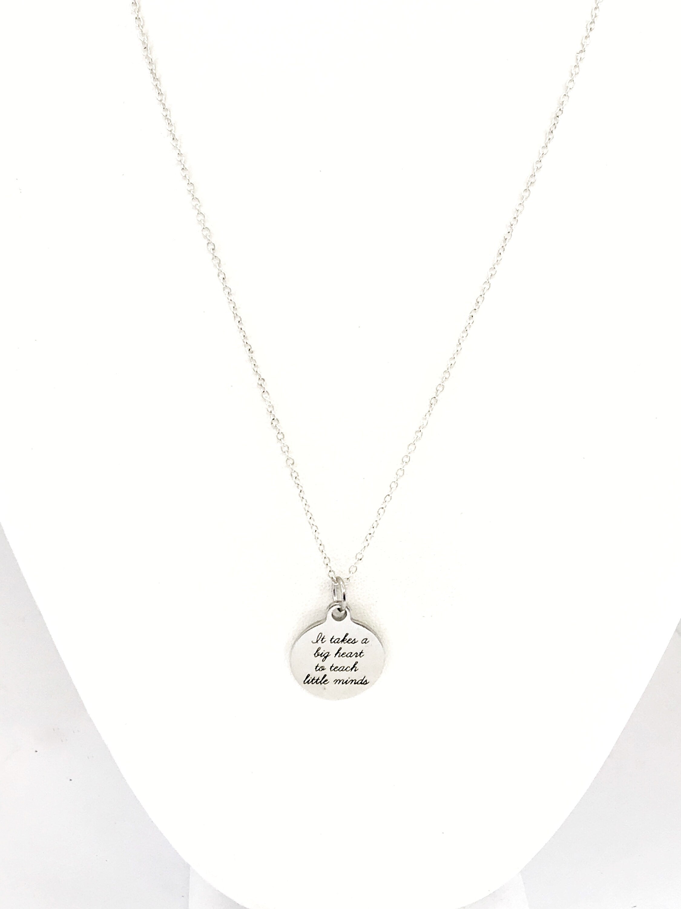 Teacher Gift, Teacher Necklace, Teacher Jewelry, Back To School Gift, It Takes A Big Heart To Teach Little Minds, Back To School Gift