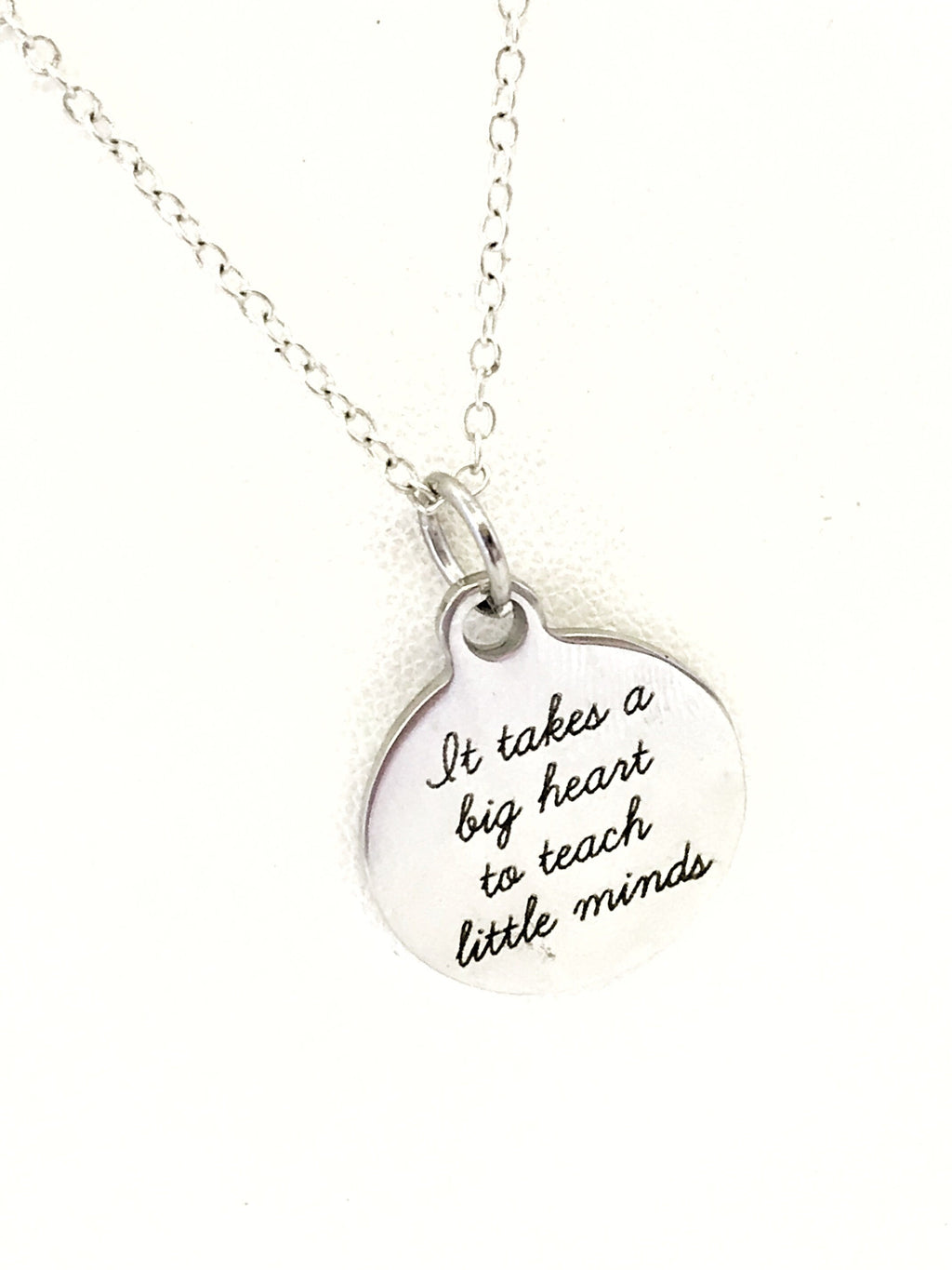 Teacher Gift, Teacher Necklace, Teacher Jewelry, Back To School Gift, It Takes A Big Heart To Teach Little Minds, Back To School Gift