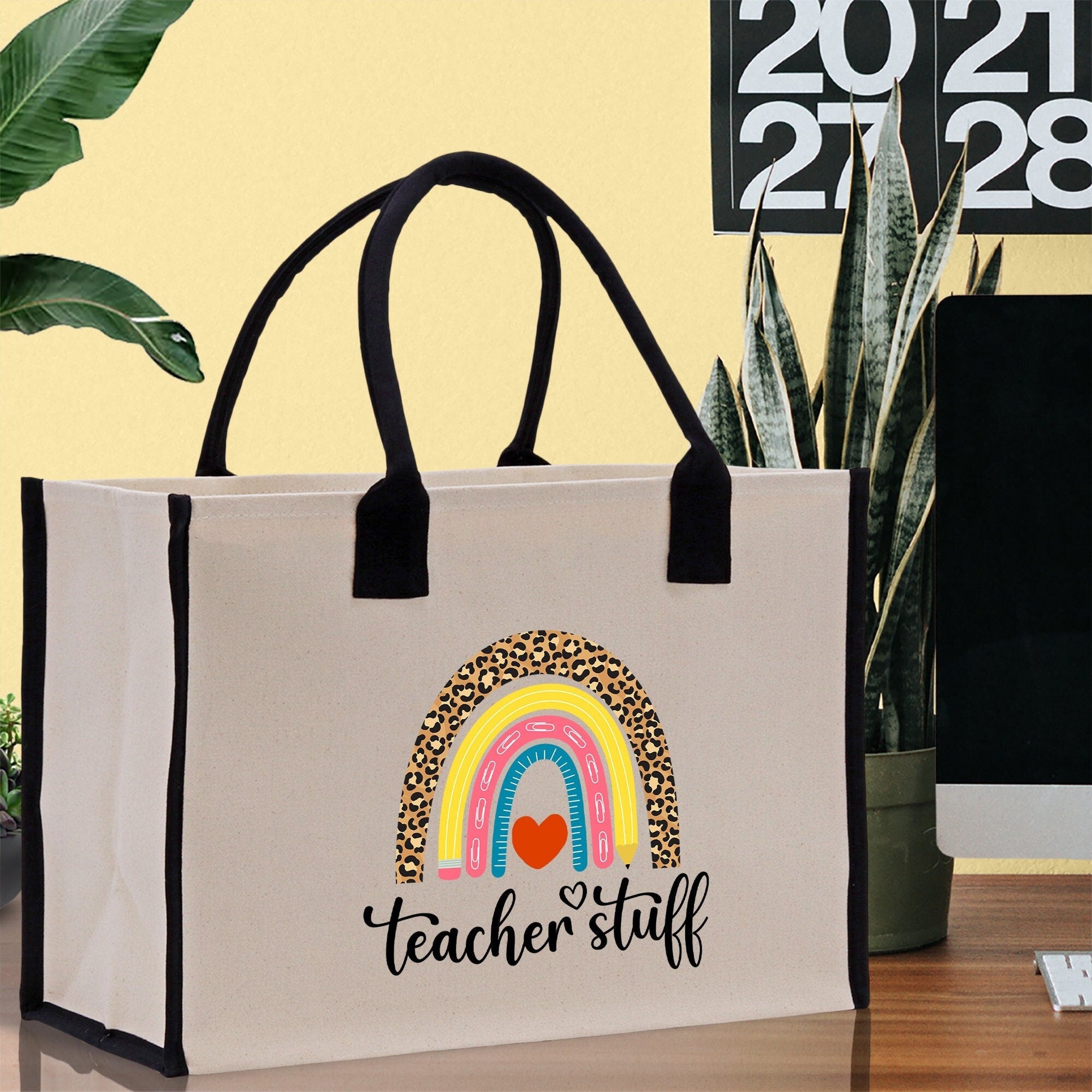 Teacher Stuff Tote Bag Teacher Bag Teacher Gift Teacher Retirement Gift Best Teacher Gifts Teacher Appreciation Gift Teacher Strong Tote Bag