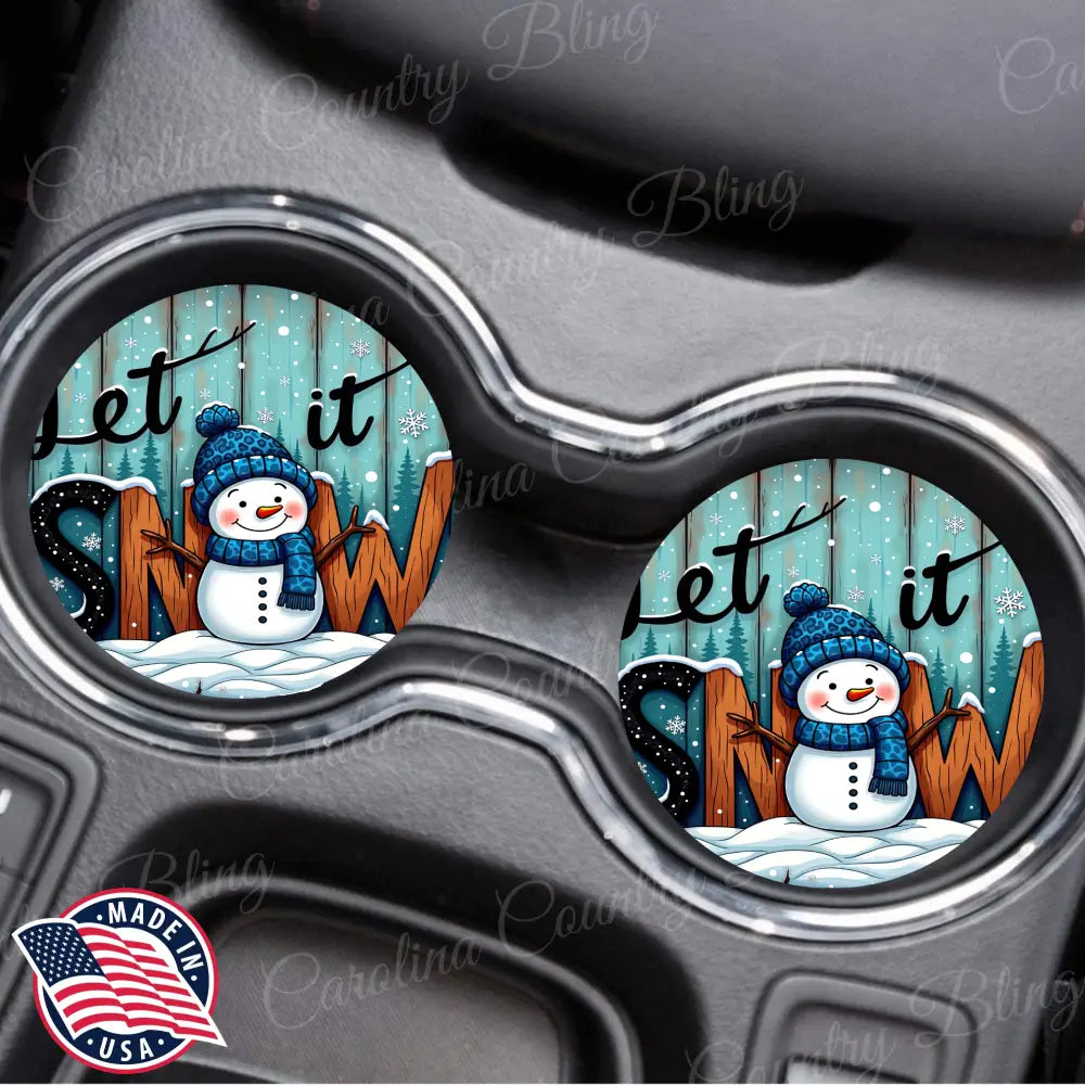 Let It Snow - Car Coasters
