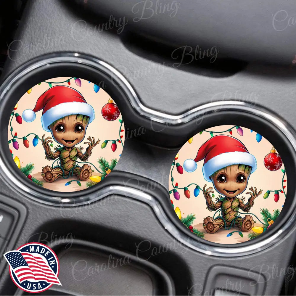 Let the Christmas Fun Begin - Car Coasters