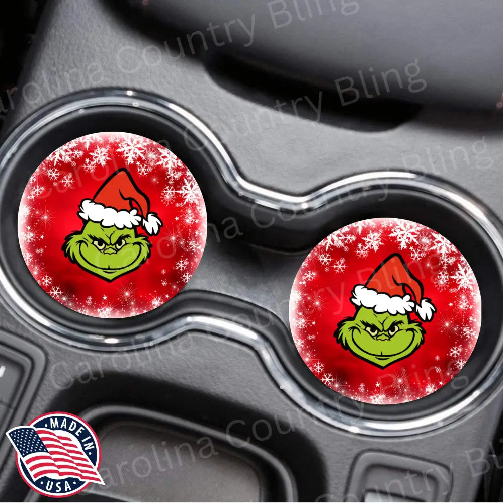 Merry Grinch-Mas - Car Coasters