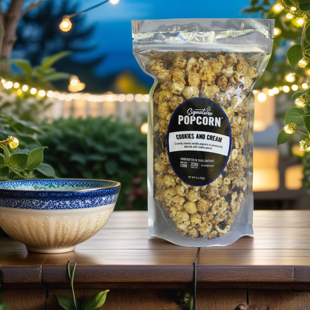 Large Gourmet Cookies & Cream Popcorn Bag