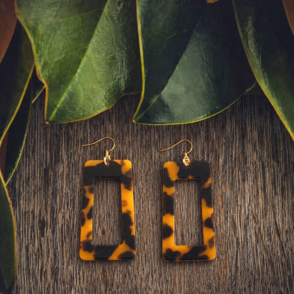Beautiful Acrylic Leopard Earrings