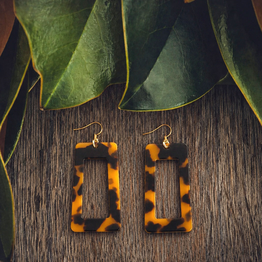 Beautiful Acrylic Leopard Earrings