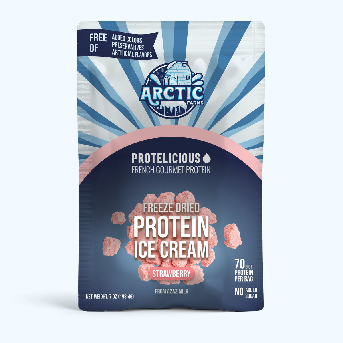 Freeze‑Dried Protein Ice Cream (Zero Added Sugar) — Strawberry